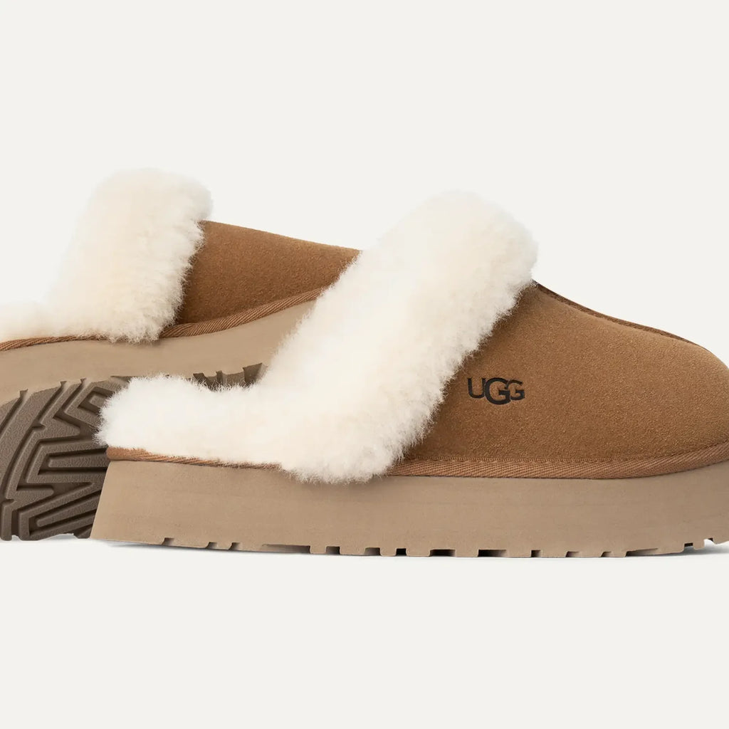 UGG Disquette – Chunky Platform Slide Slipper | Women's | Chestnut, Gray, Black