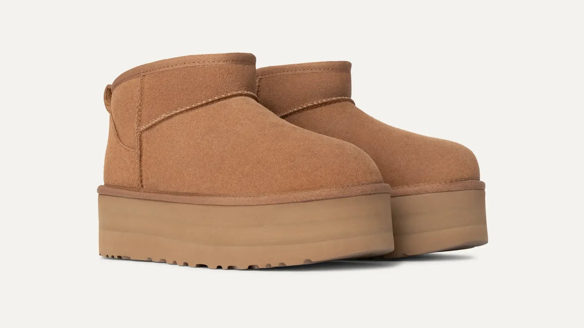 UGG Classic Ultra Mini Plateau Boot – Elevated Women's Snow Boot | Chestnut, Black