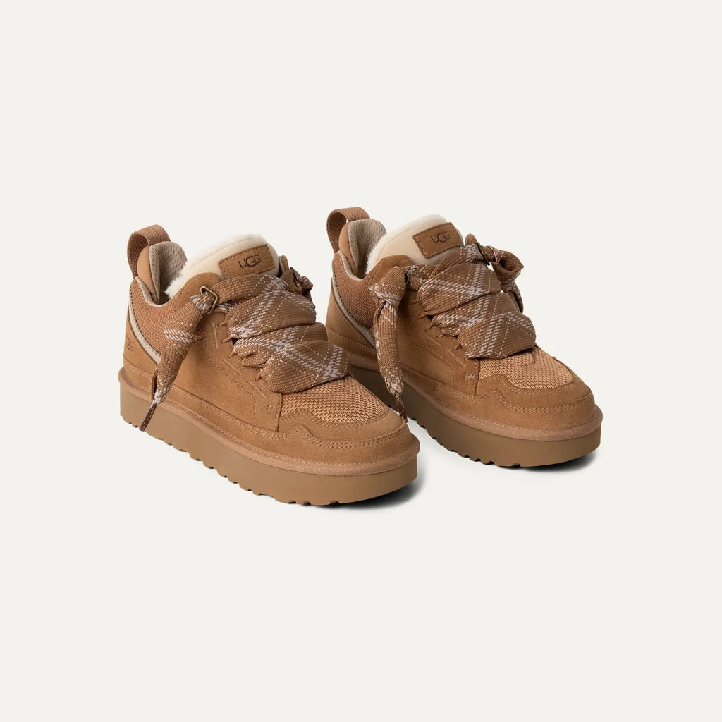 UGG Women's Lowmel Wool Sneaker – Cozy Low-Top Trainer | Chestnut, Sand, Black