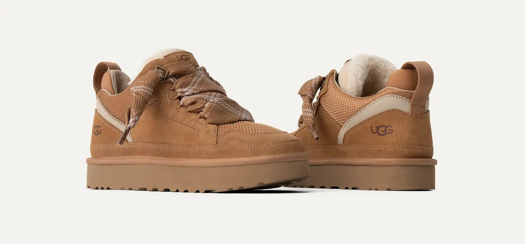 UGG Women's Lowmel Wool Sneaker – Cozy Low-Top Trainer | Chestnut, Sand, Black