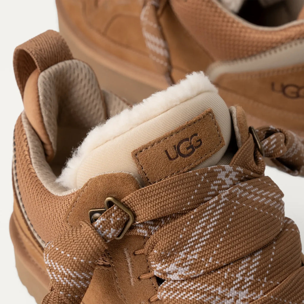 UGG Women's Lowmel Wool Sneaker – Cozy Low-Top Trainer | Chestnut, Sand, Black