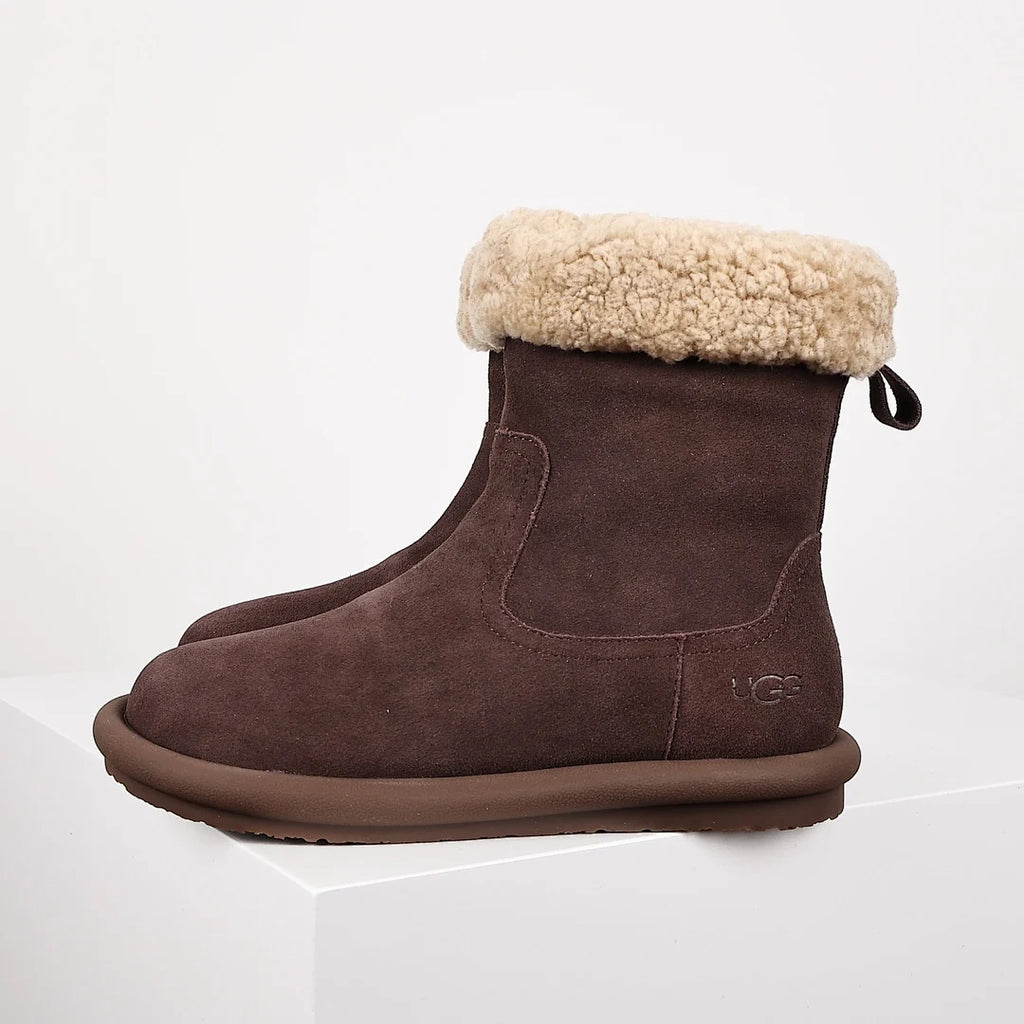 UGG Curly Shearling Snow Boot – Plush Textured, Warm-Lined, Coffee | Women's 35–40