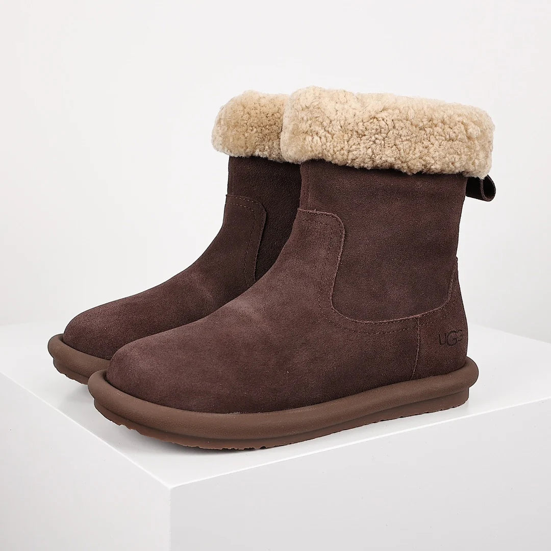 UGG Curly Shearling Snow Boot – Plush Textured, Warm-Lined, Coffee | Women's 35–40