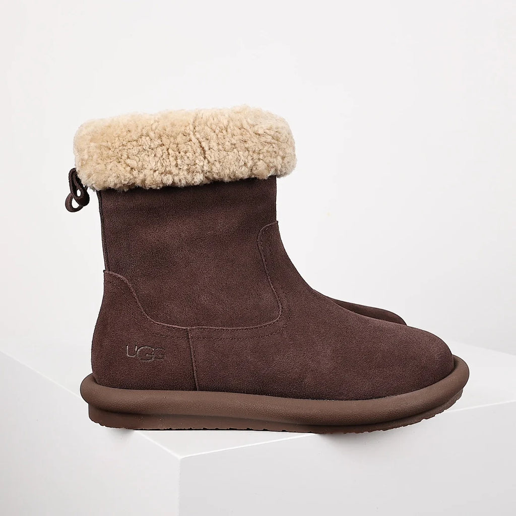 UGG Curly Shearling Snow Boot – Plush Textured, Warm-Lined, Coffee | Women's 35–40