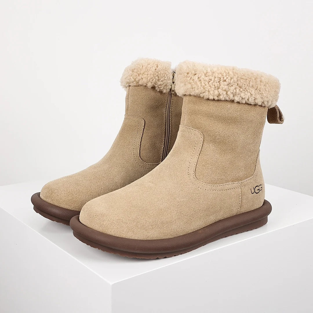 UGG Curly Shearling Snow Boots – Warm-Lined, Beige | Women's