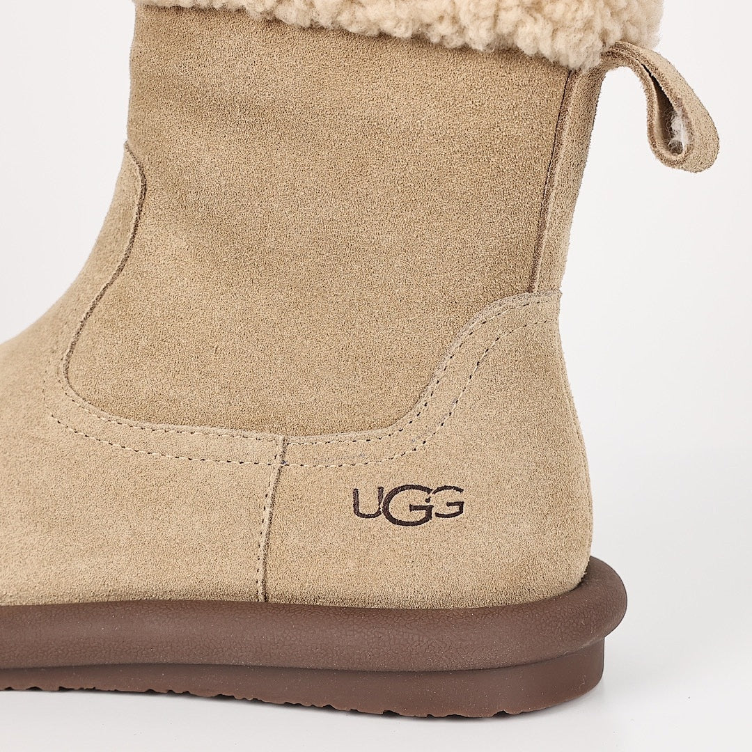 UGG Curly Shearling Snow Boots – Warm-Lined, Beige | Women's