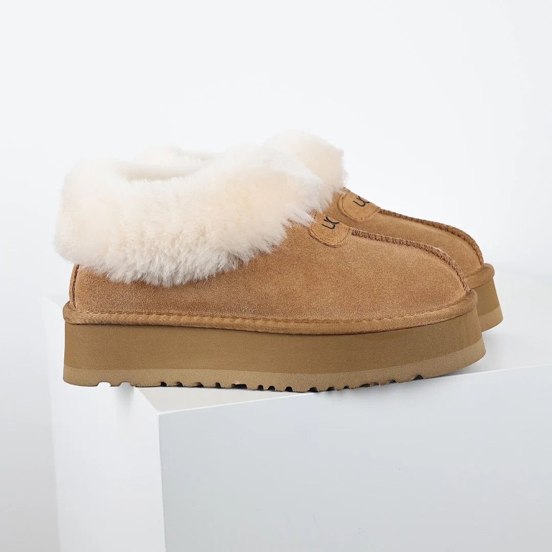 UGG Tazz Platform Mule – Shearling-Lined, Chestnut | Women's 35–40