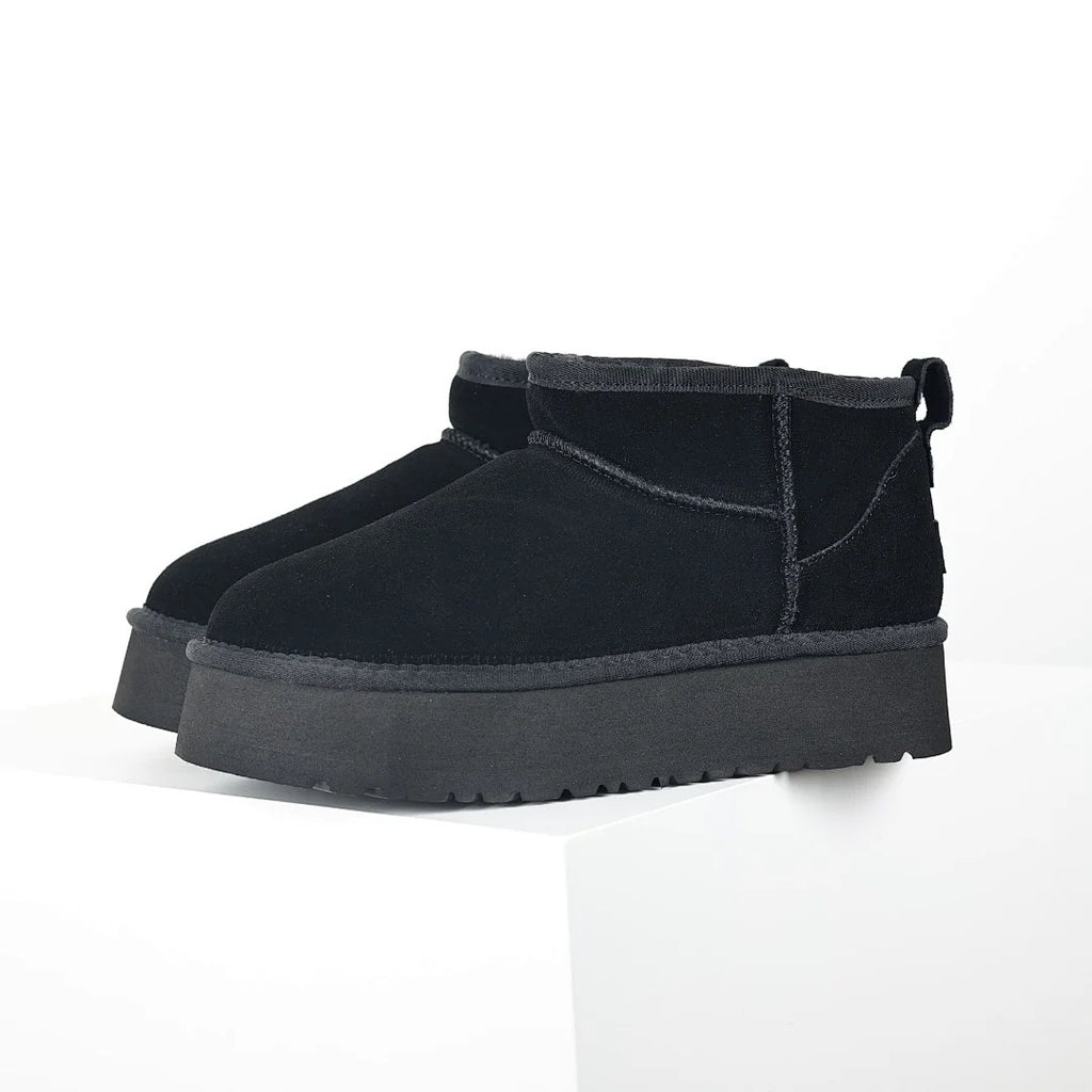 UGG Platform Short Snow Boot – Chunky Sole, Warm-Lined, Black | Women's 35–40