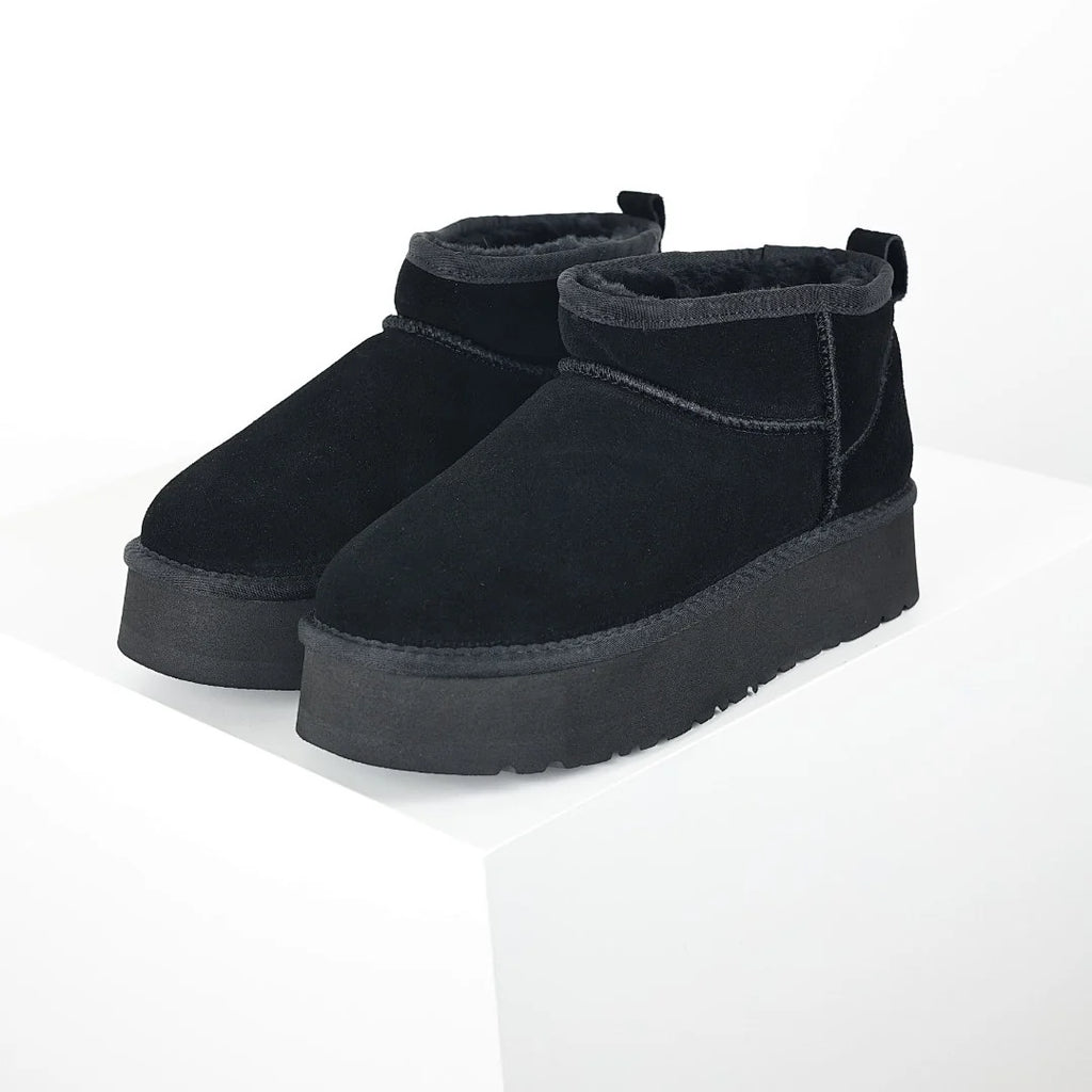 UGG Platform Short Snow Boot – Chunky Sole, Warm-Lined, Black | Women's 35–40