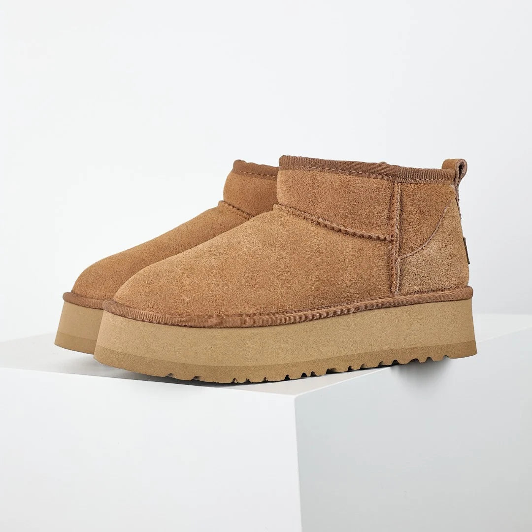UGG Platform Short Snow Boot – Warm-Lined, Chestnut | Women's Sizes 35–40