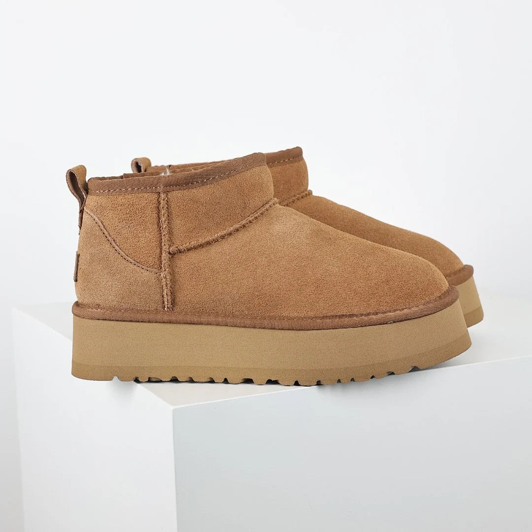 UGG Platform Short Snow Boot – Chunky Sole, Warm-Lined, Chestnut | Women's 35–40
