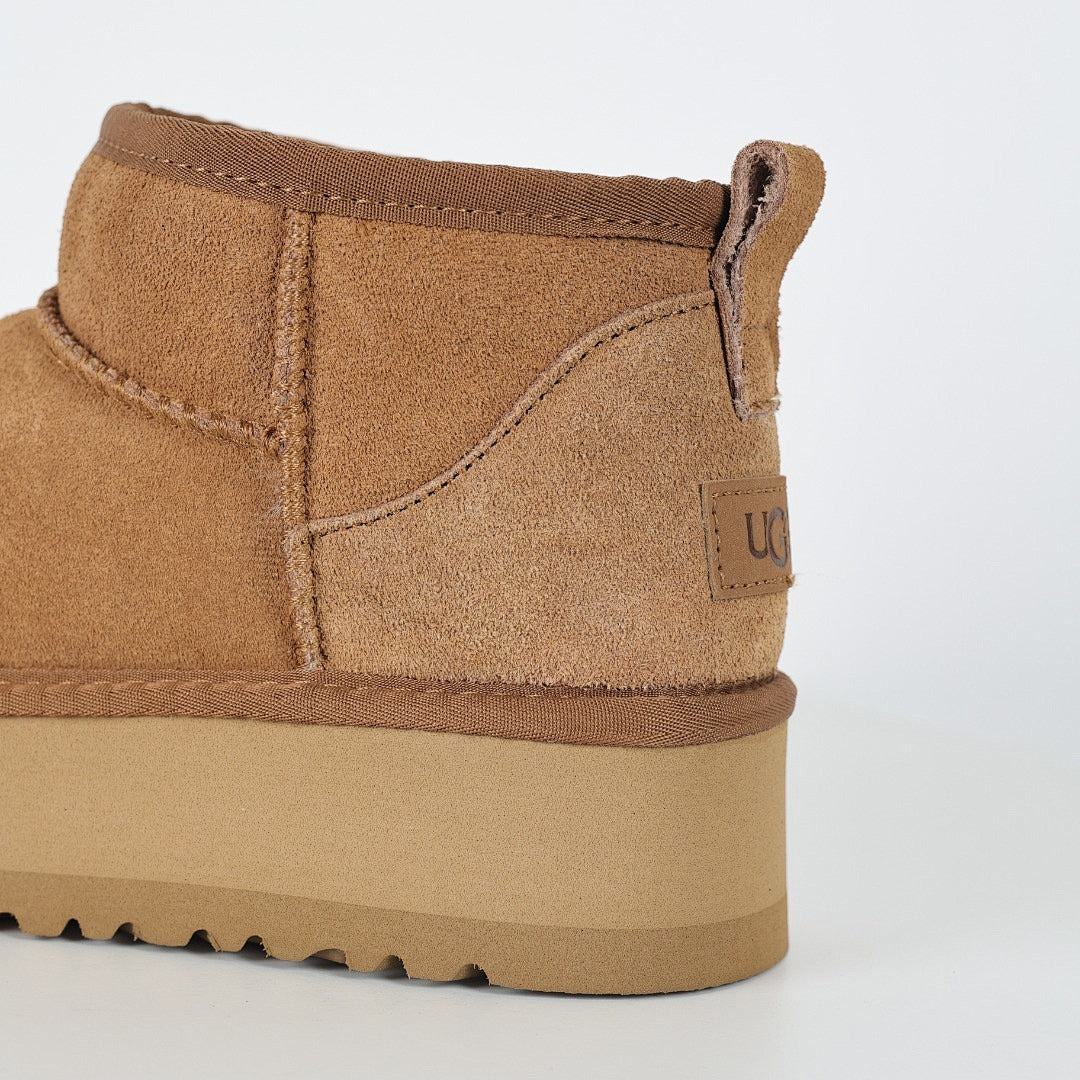UGG Platform Short Snow Boot – Warm-Lined, Chestnut | Women's Sizes 35–40