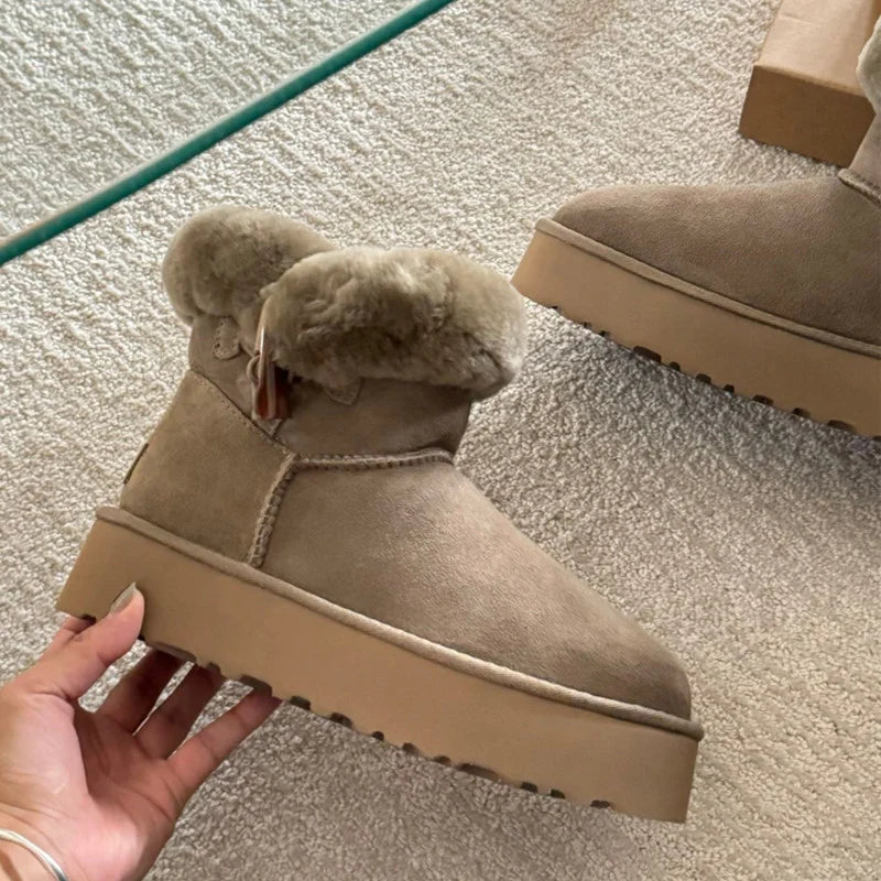 UGG Women's Platform Winter Boot – Warm-Lined, Chunky Sole | Brown, Chestnut