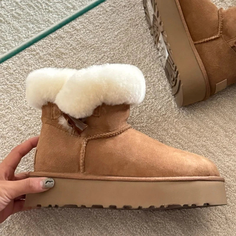 UGG Women's Platform Winter Boot – Warm-Lined, Chunky Sole | Brown, Chestnut