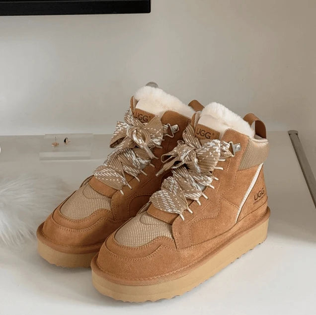 UGG Highmel High-Top Sneaker – Wool-Lined Women's Trainer | Chestnut, Sand, Black