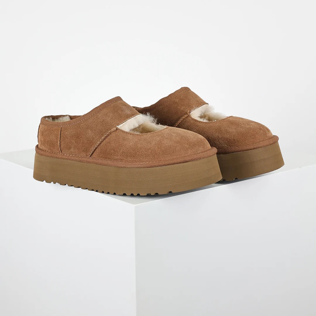 UGG Platform Short Snow Boot – Chunky Sole, Warm-Lined, Chestnut | Women's