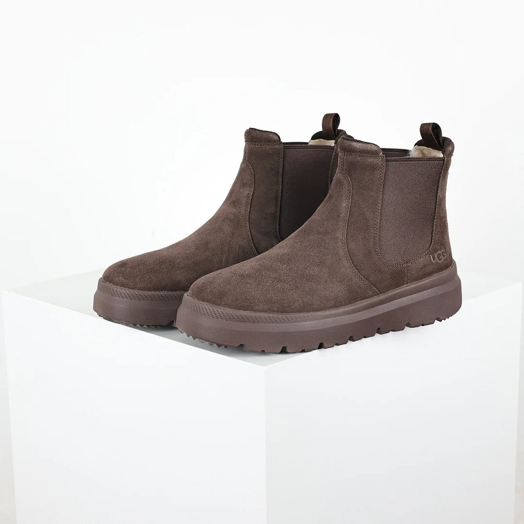 UGG Platform Short Snow Boot – Men's Warm-Lined Winter Boot with Chunky Sole in Coffee