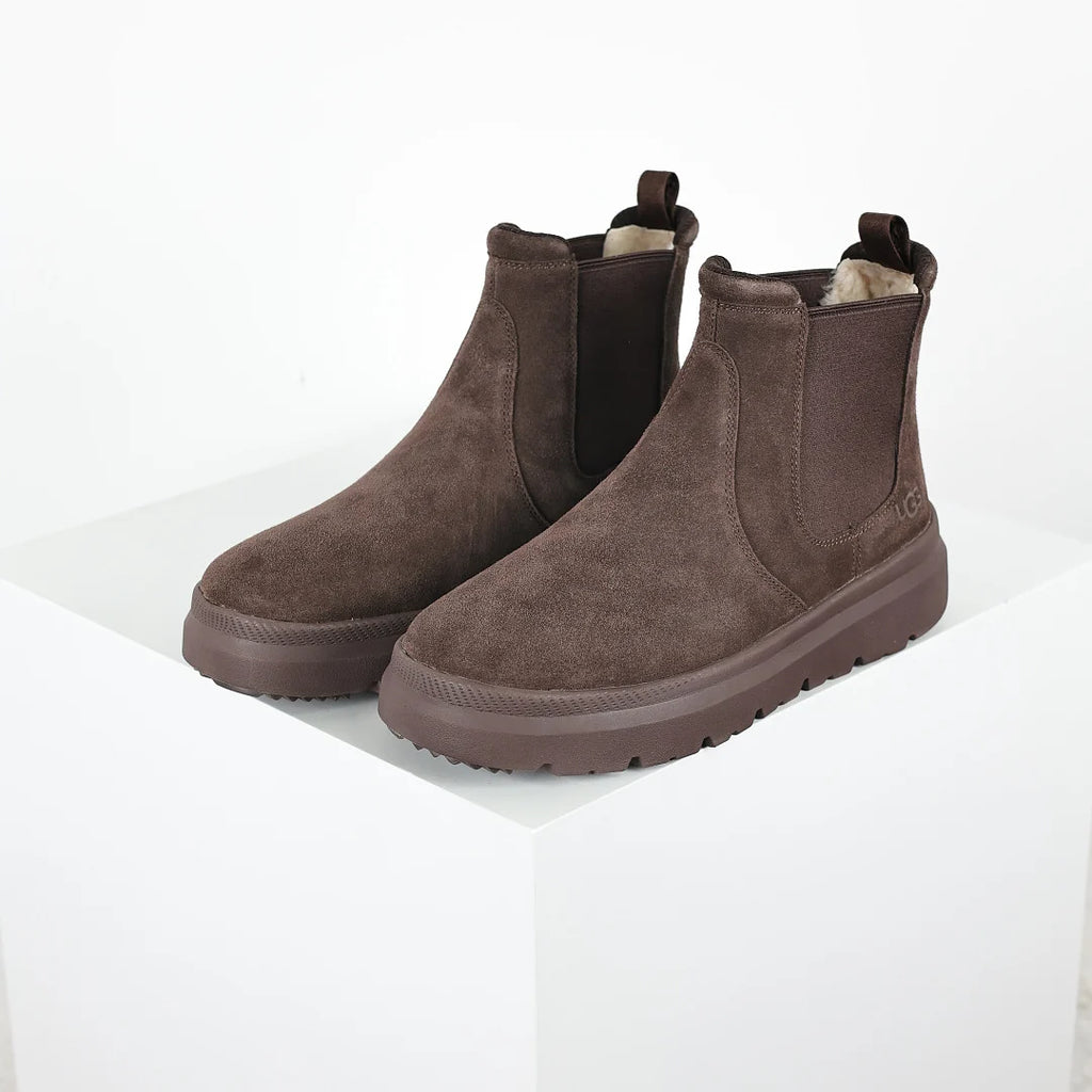 UGG Platform Short Snow Boot – Men's Warm-Lined Winter Boot with Chunky Sole in Coffee