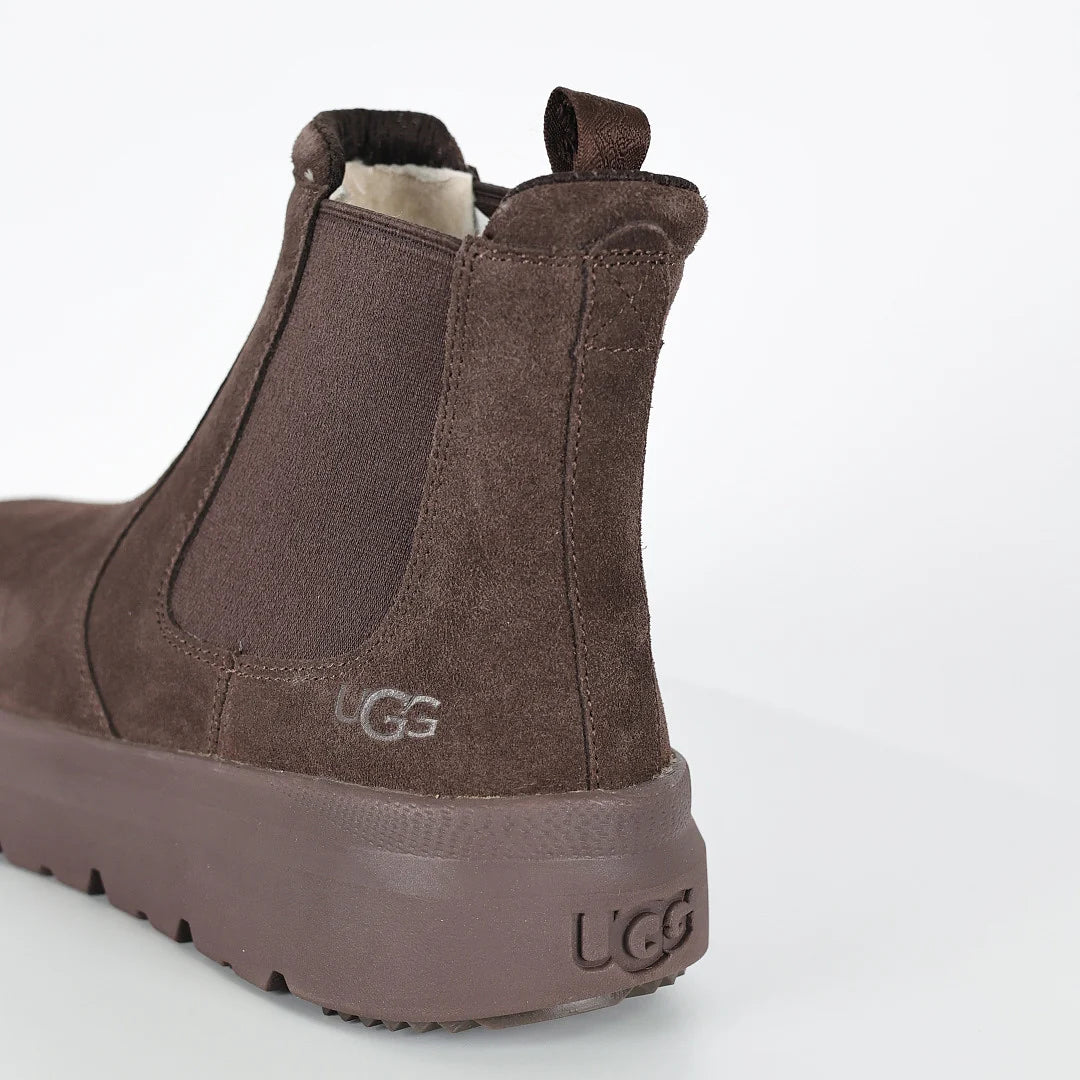 UGG Platform Short Snow Boot – Men's Warm-Lined Winter Boot with Chunky Sole in Coffee