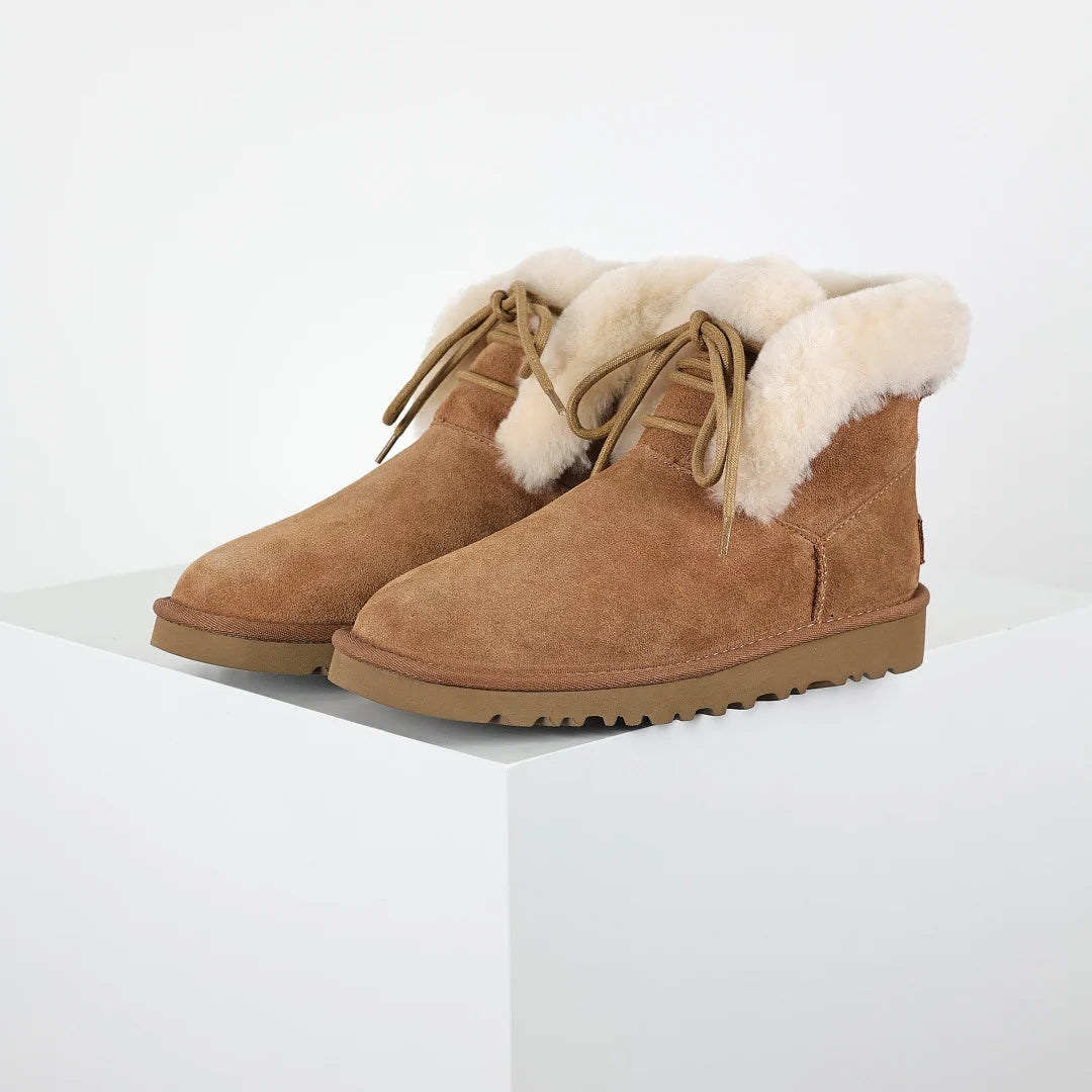 UGG Platform Short Snow Boot – Women's Warm-Lined Chunky Sole Winter Boot in Chestnut