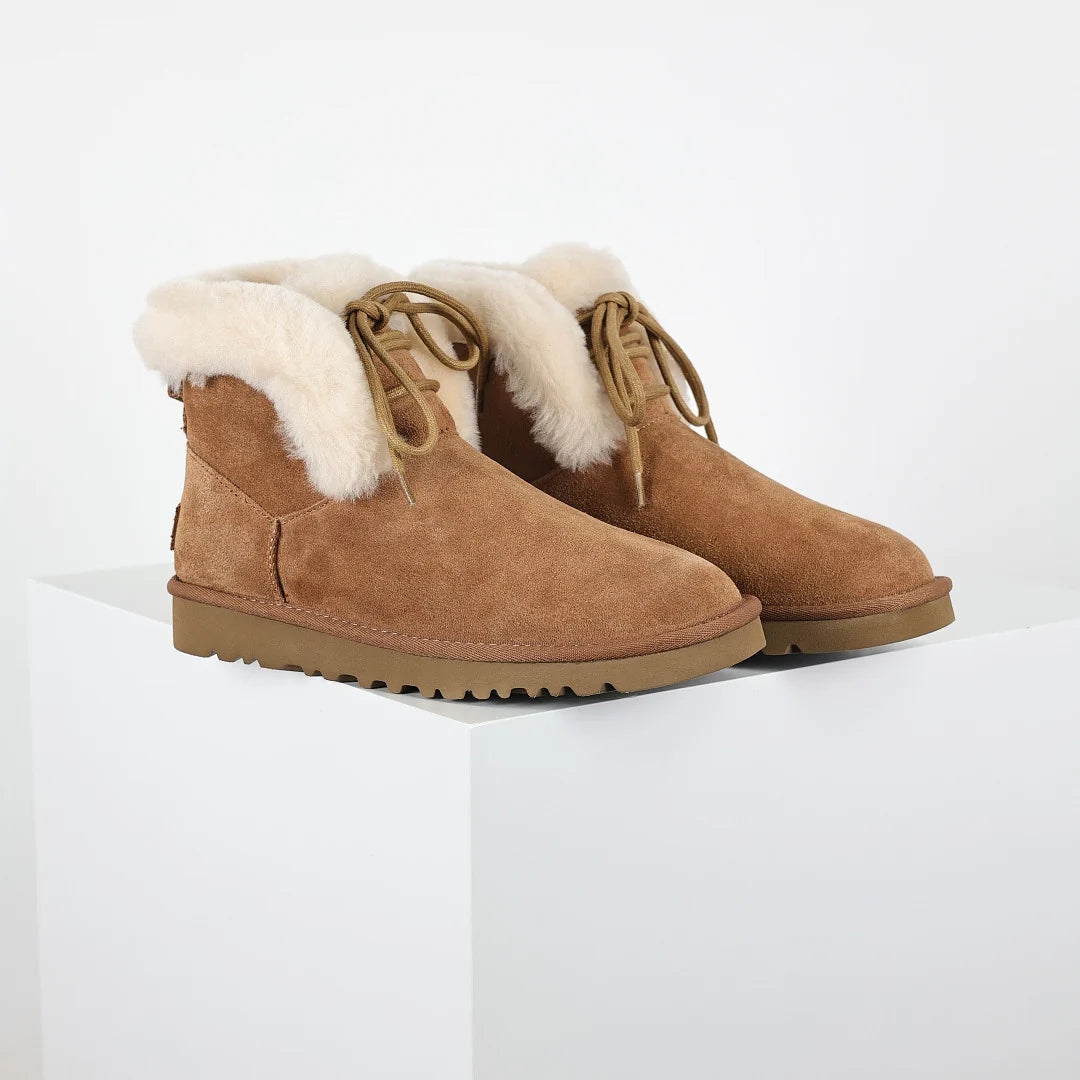 UGG Platform Short Snow Boot – Women's Warm-Lined Chunky Sole Winter Boot in Chestnut
