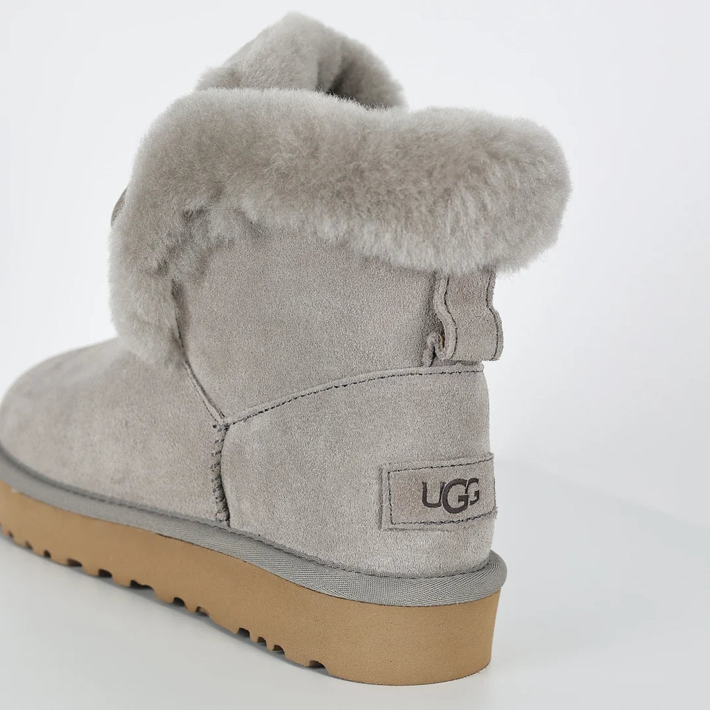 UGG Platform Short Snow Boot – Women's Warm-Lined Chunky Sole Winter Boot in Gray