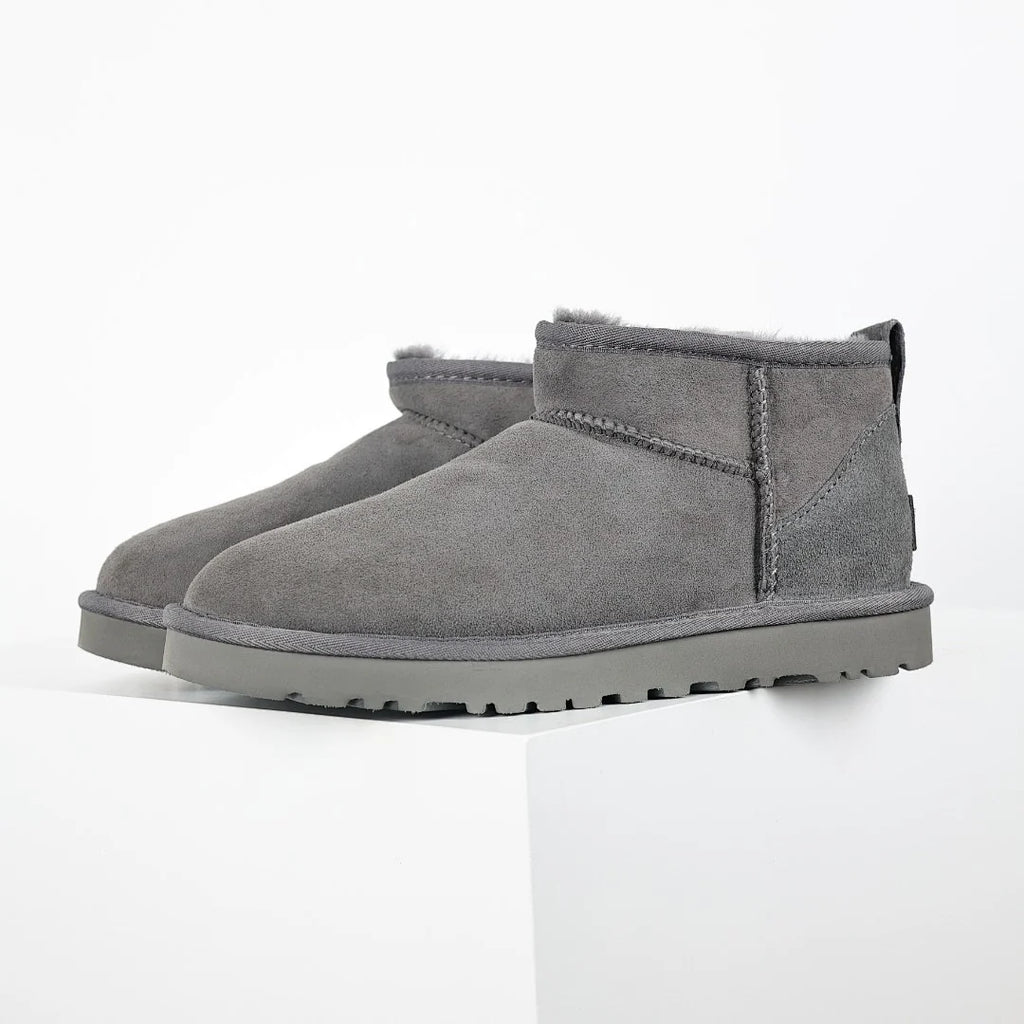 UGG Mini Platform Short Snow Boots – Women's Warm-Lined Winter Boot in Gray