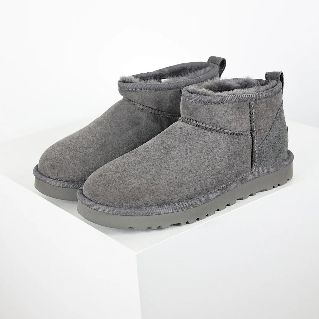 UGG Mini Platform Short Snow Boots – Women's Warm-Lined Winter Boot in Gray