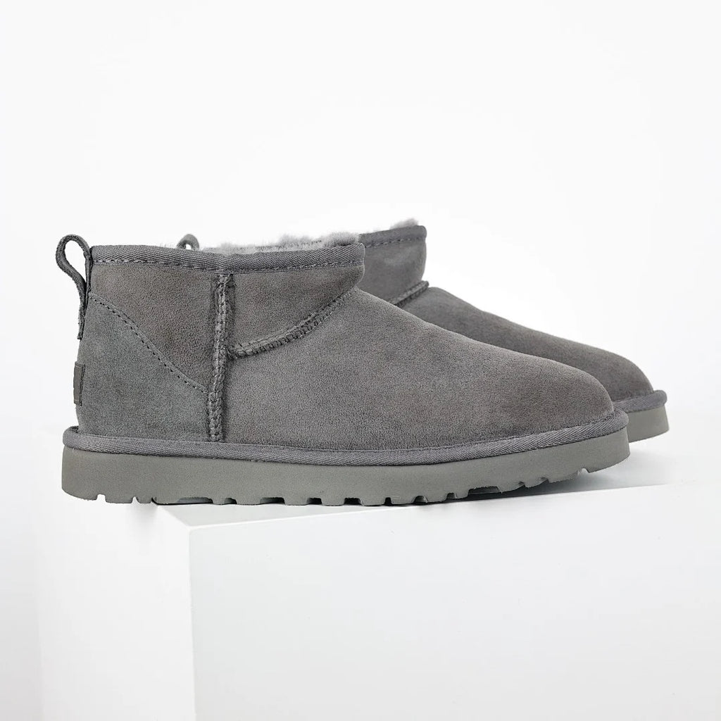 UGG Mini Platform Short Snow Boots – Women's Warm-Lined Winter Boot in Gray