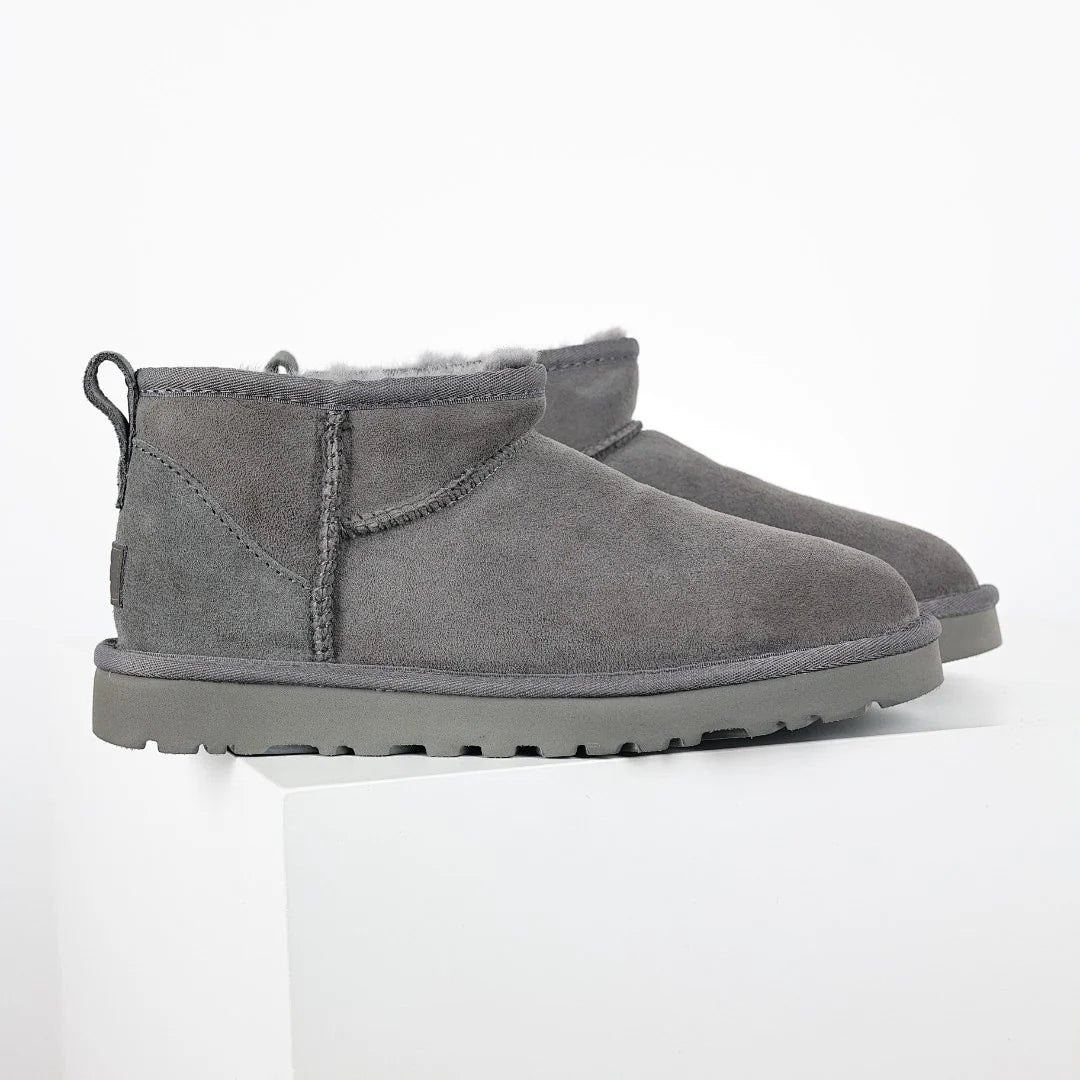 UGG Mini Platform Short Snow Boots – Women's Warm-Lined Winter Boot in Gray
