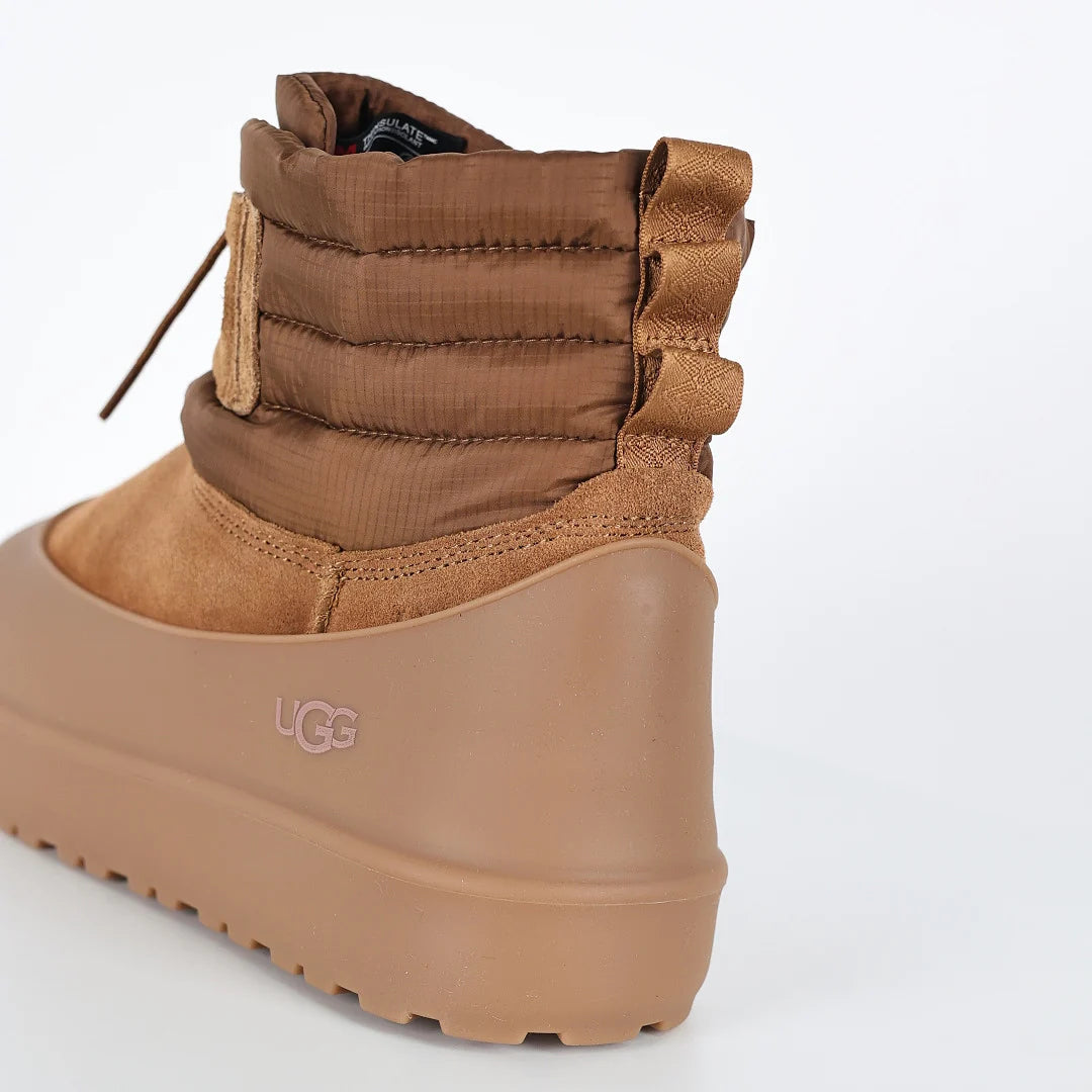 UGG Mini Platform Short Snow Boot – Chunky Sole, Warm-Lined, Chestnut | Unisex Sizes 35–46