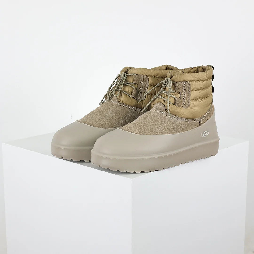 UGG Mini Platform Short Snow Boot – Chunky Sole, Warm-Lined, Gray | Unisex Sizes 35–46