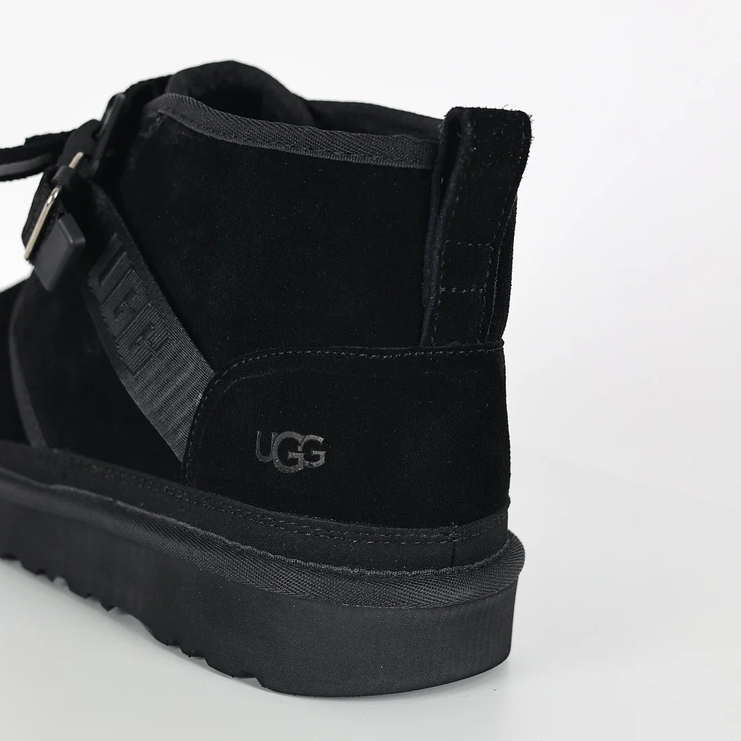 UGG Platform Short Snow Boot – Chunky Sole, Warm-Lined, Black | Men's
