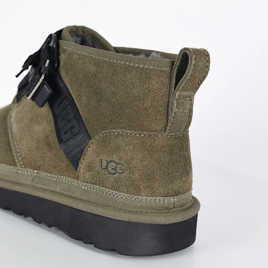 UGG Platform Short Snow Boot – Chunky Sole, Warm-Lined, Army Green | Men's