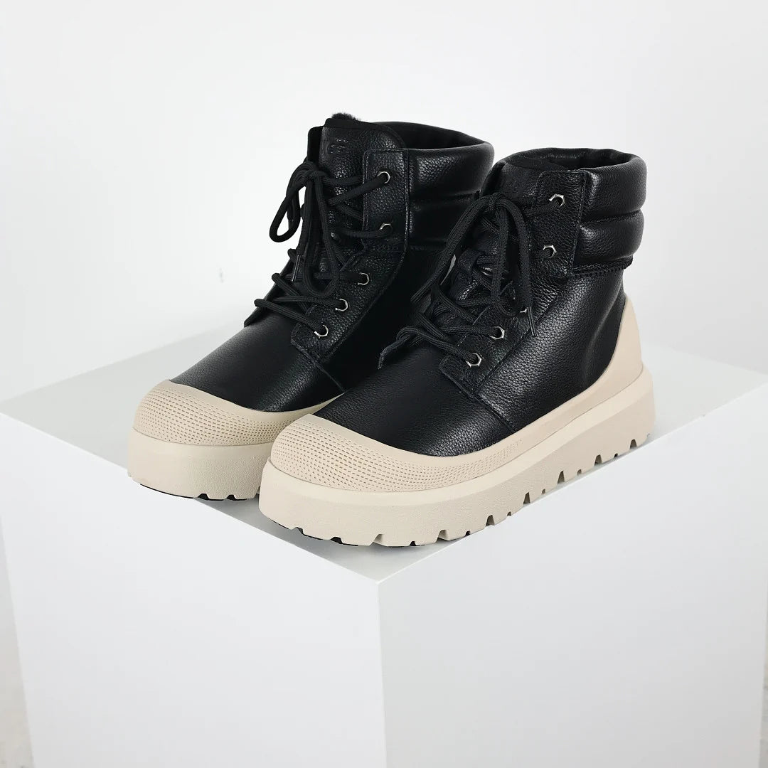 UGG Platform Short Snow Boot – Chunky Sole, Warm-Lined, Black | Men's Sizes 39–45