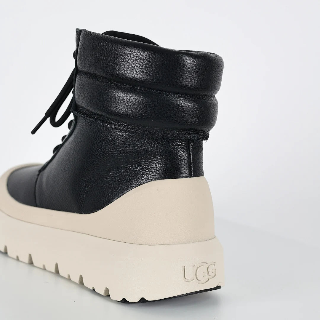 UGG Platform Short Snow Boot – Chunky Sole, Warm-Lined, Black | Men's Sizes 39–45