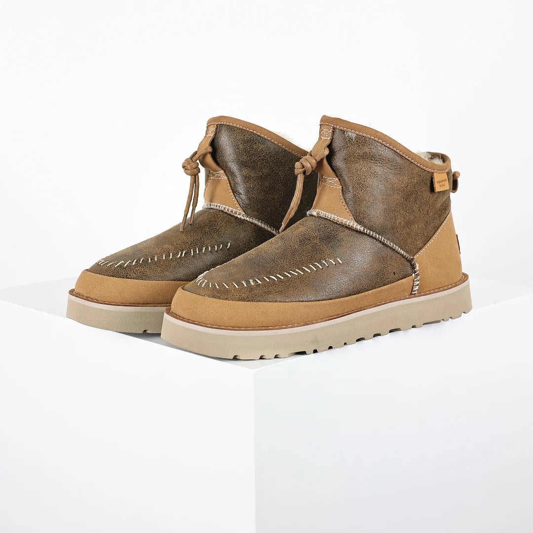 UGG Platform Short Snow Boot – Chunky Sole, Warm-Lined, Gold | Men's