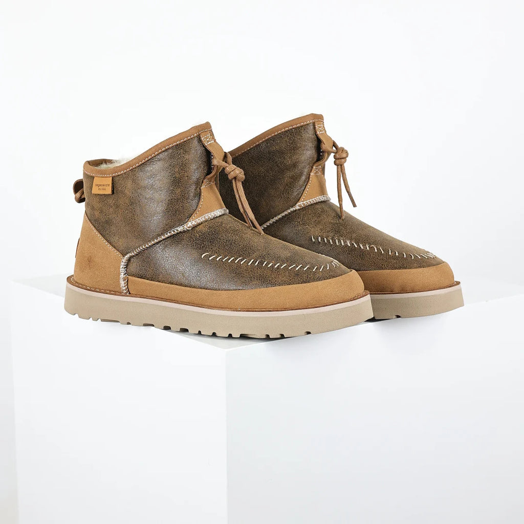 UGG Platform Short Snow Boot – Chunky Sole, Warm-Lined, Gold | Men's