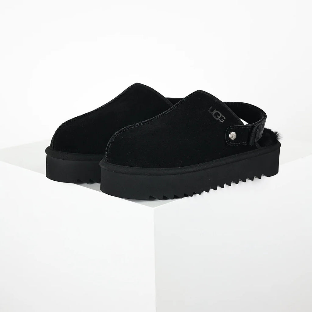 UGG Tazz Platform Mule Slipper – Chunky Sole, Warm-Lined, Black | Women's
