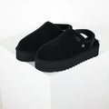UGG Tazz Platform Mule Slipper – Chunky Sole, Warm-Lined, Black | Women's