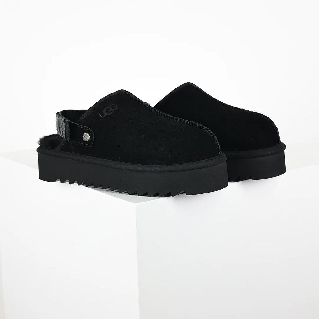 UGG Tazz Platform Mule Slipper – Chunky Sole, Warm-Lined, Black | Women's