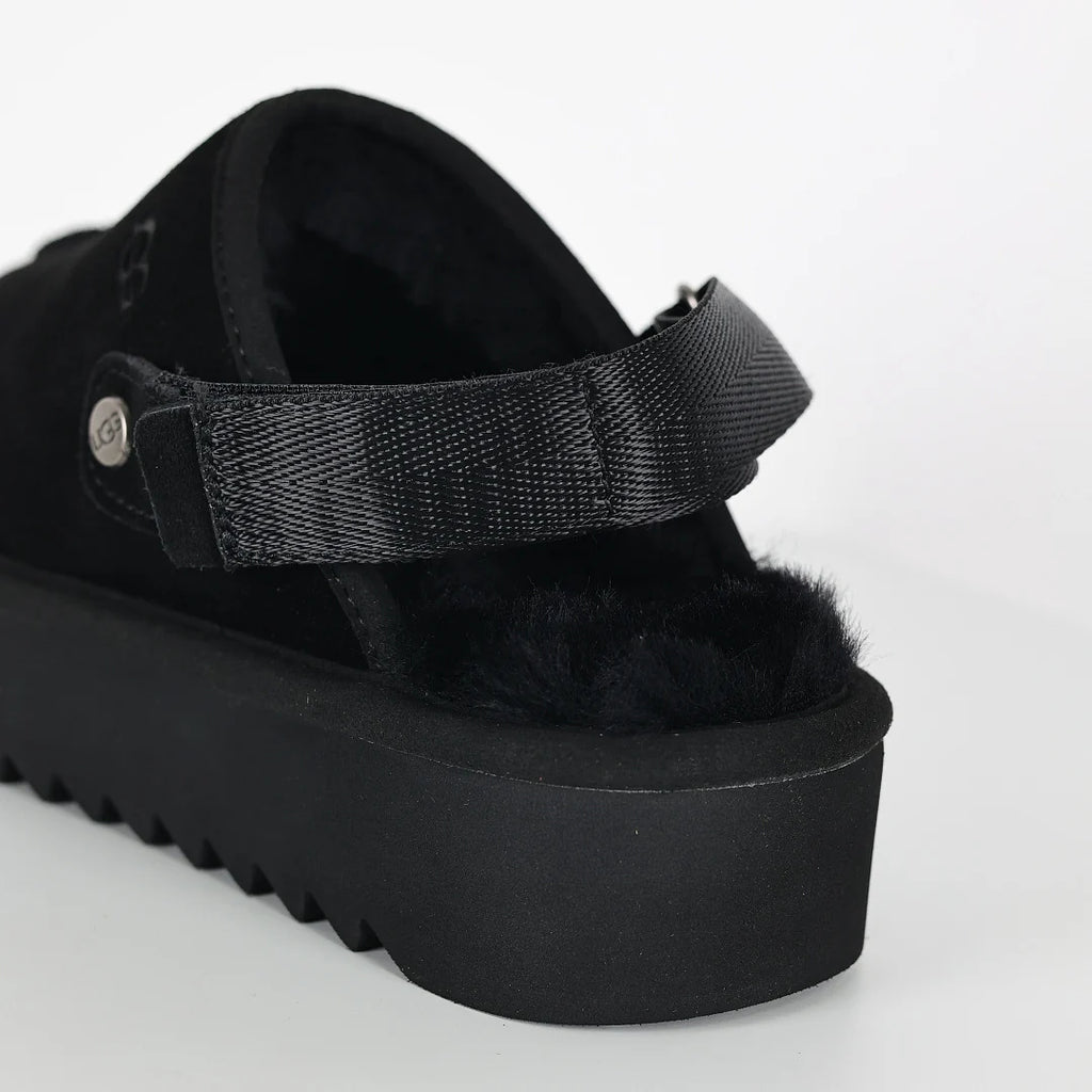 UGG Tazz Platform Mule Slipper – Chunky Sole, Warm-Lined, Black | Women's