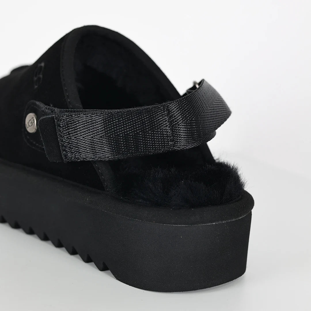 UGG Tazz Platform Mule Slipper – Chunky Sole, Warm-Lined, Black | Women's