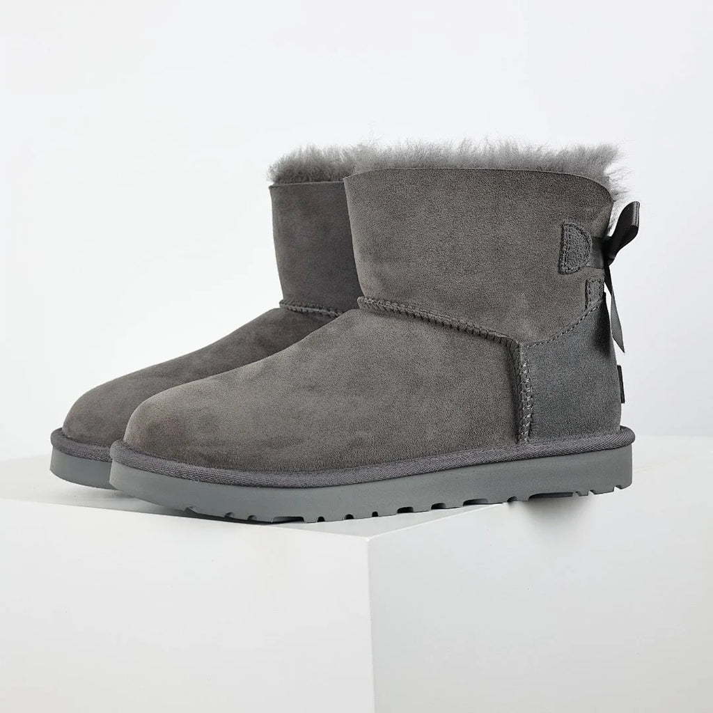 UGG Bailey Bow Mini Snow Boot – Warm-Lined, Grey | Women's 35–40
