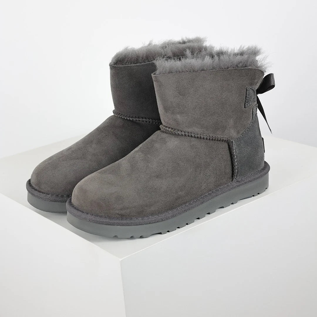 UGG Bailey Bow Mini Snow Boot – Warm-Lined, Grey | Women's 35–40
