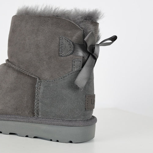 UGG Bailey Bow Mini Snow Boot – Warm-Lined, Grey | Women's 35–40
