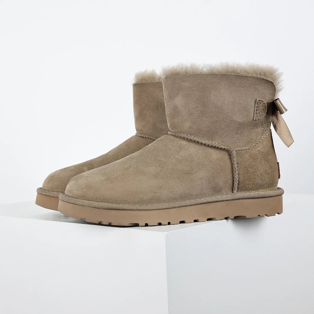 UGG Bailey Bow Mini Snow Boot – Warm-Lined, Brown | Women's 35–40