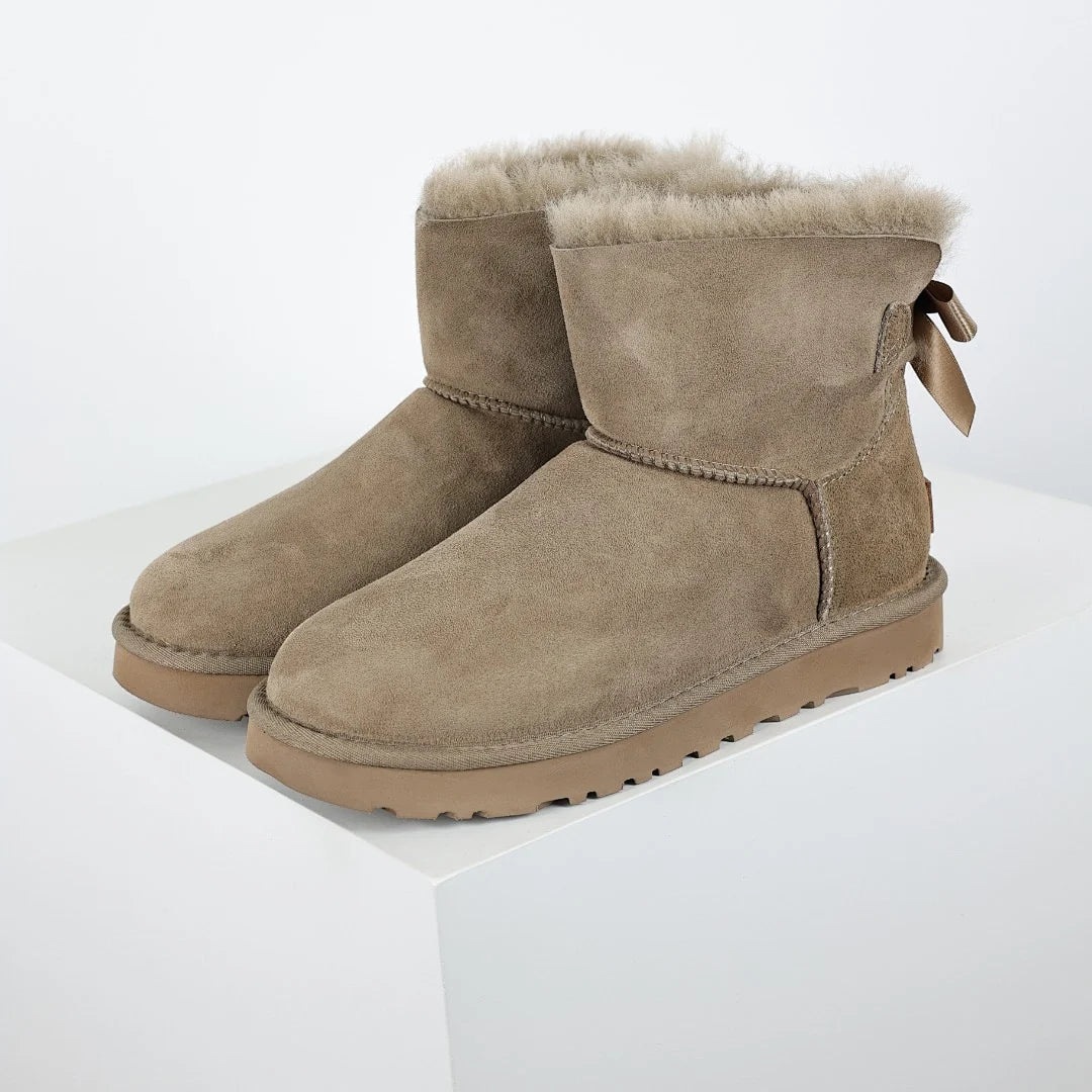 UGG Bailey Bow Mini Snow Boot – Warm-Lined, Brown | Women's 35–40