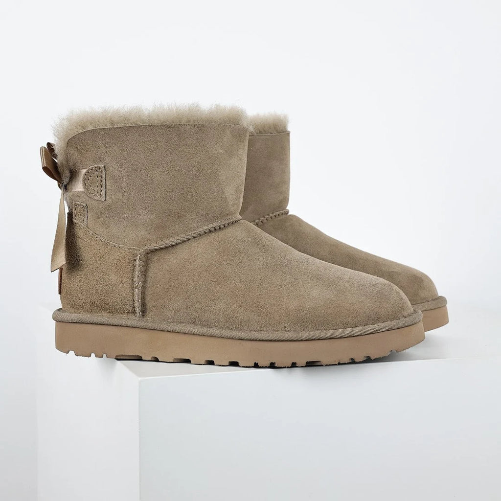 UGG Bailey Bow Mini Snow Boot – Warm-Lined, Brown | Women's 35–40