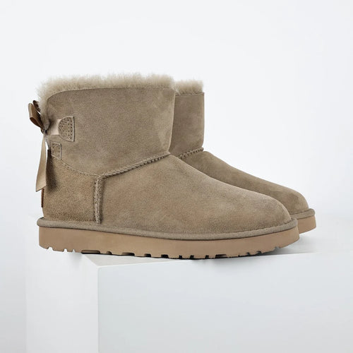 UGG Bailey Bow Mini Snow Boot – Warm-Lined, Brown | Women's 35–40